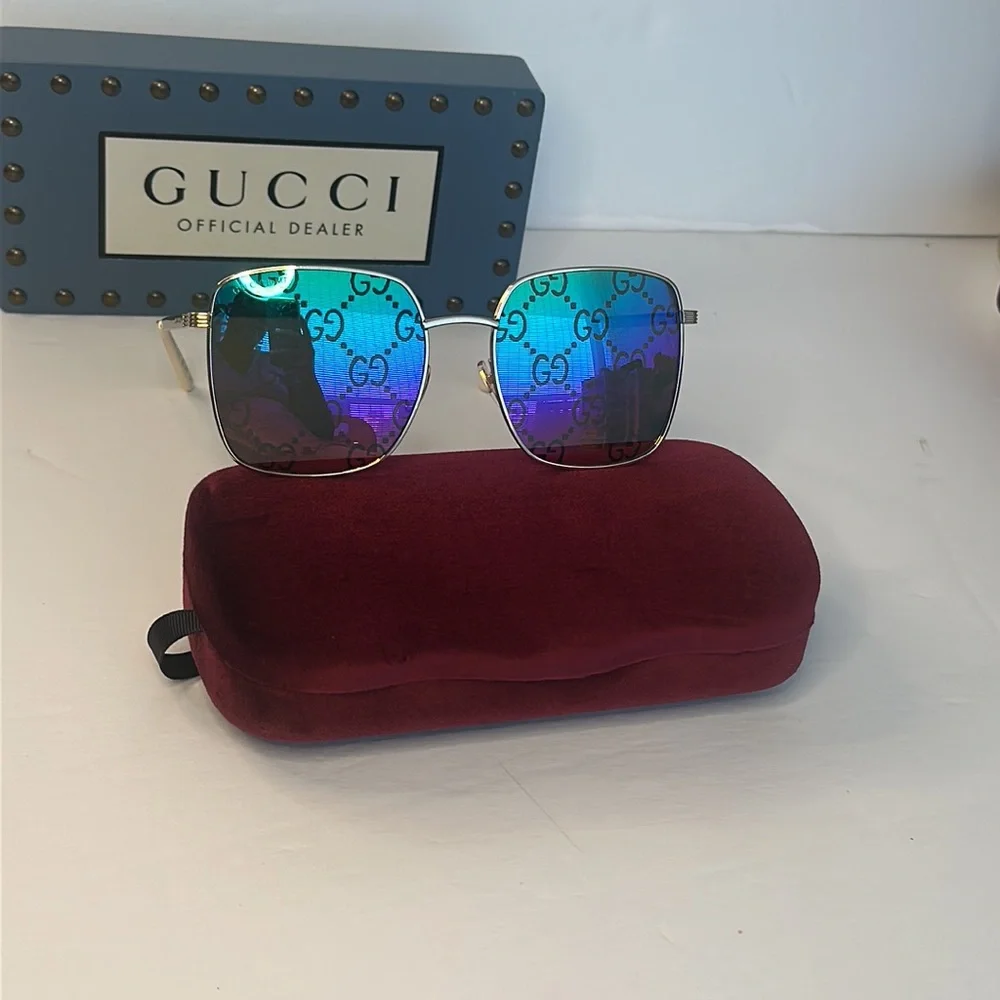 Authentic New - GUCCI Multicolor Square Ladies Sunglasses GG0802S 004 57